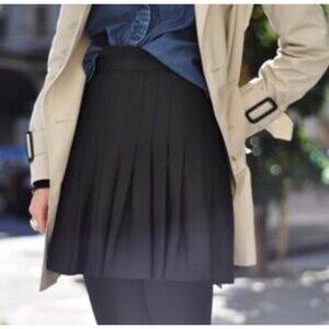 Zac Posen for Target Black Pleated Skirt 9 Medium Structured Gothic Academia